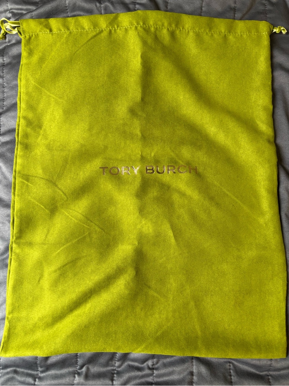 Tory Burch Lime Green Drawstring Dust Bag